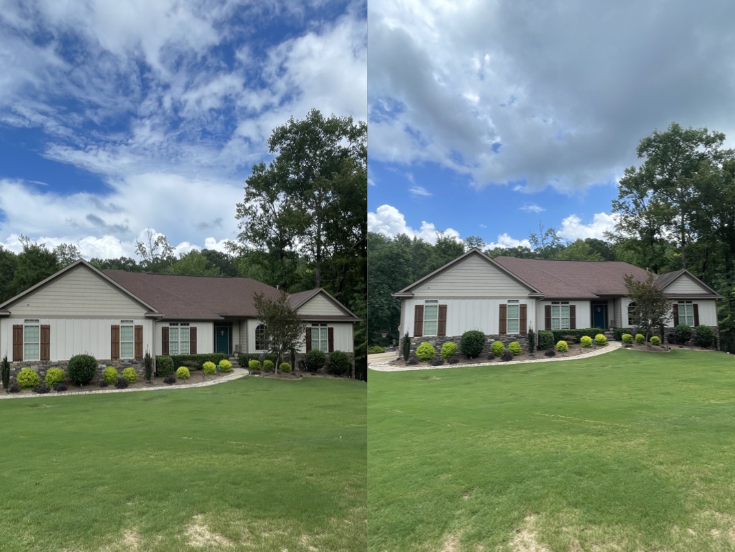A’s Pressure Washing LLC recently completed a professional roof washing service in Fortson, GA