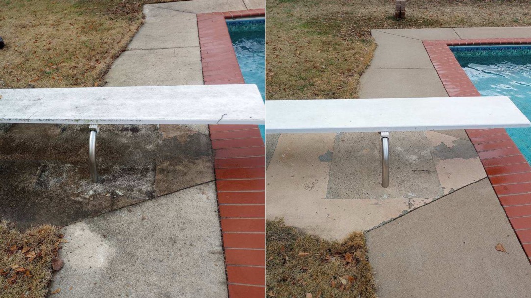 A’s Pressure Washing LLC recently completed a professional pool deck cleaning project in Columbus, GA