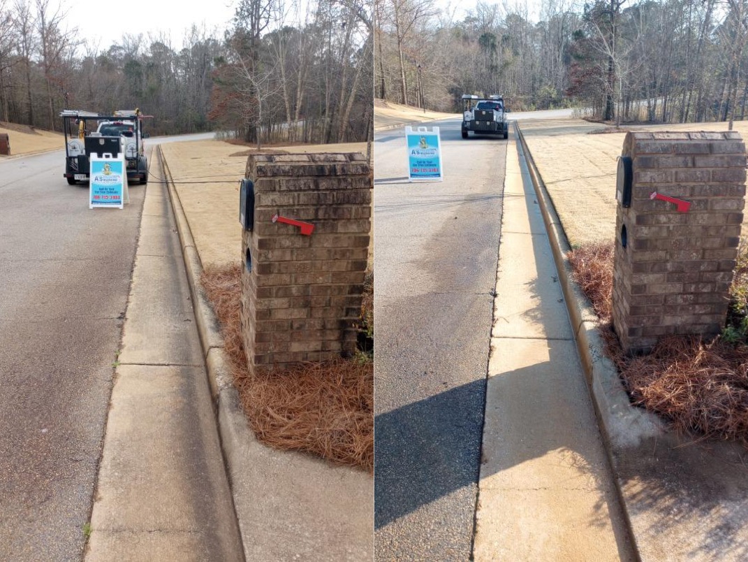 A’s Pressure Washing LLC recently completed a top rated residential curb cleaning project in Midland, GA