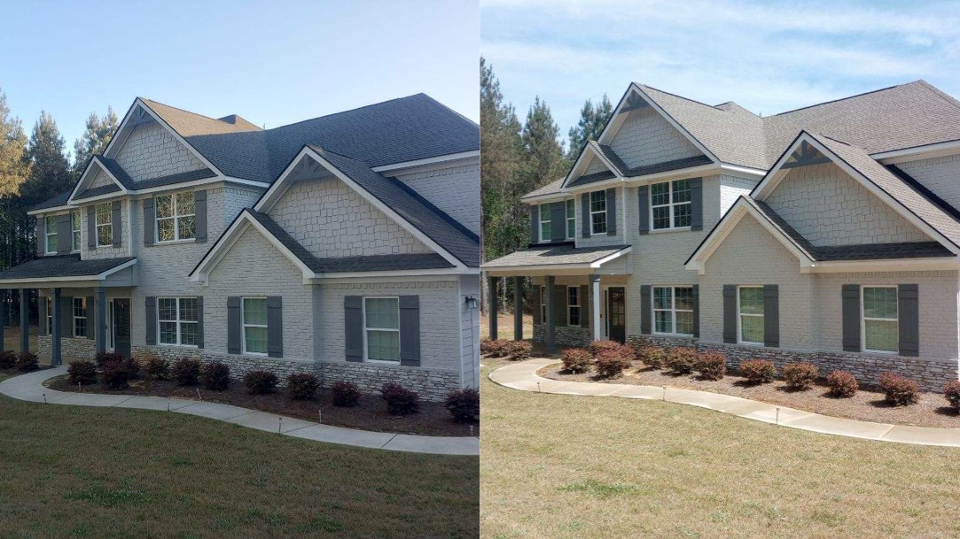 A’s Pressure Washing LLC recently completed a professional house washing service in Midland, GA