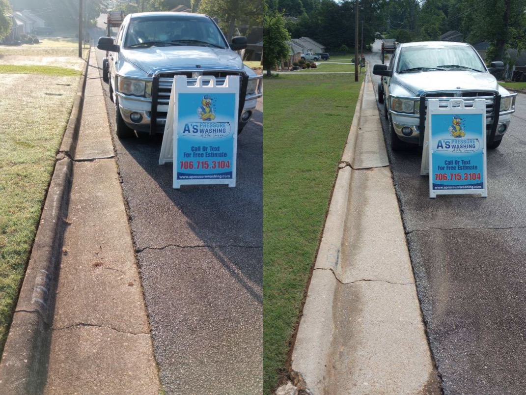 Fantastic Residential Curb Cleaning Service Performed in Columbus, GA.